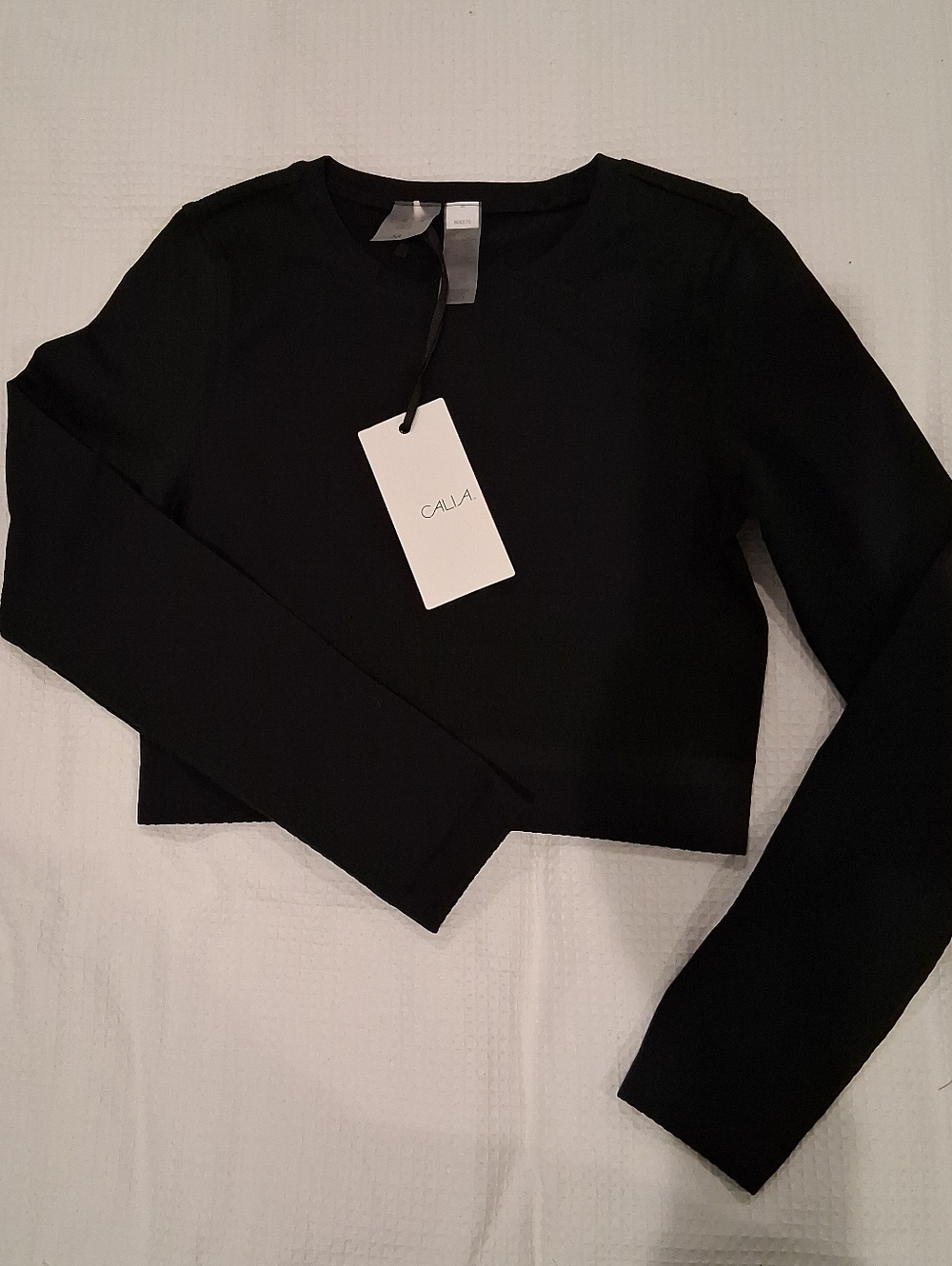 CALIA by Carrie Underwood Black Long-Sleeve Cropped Top
